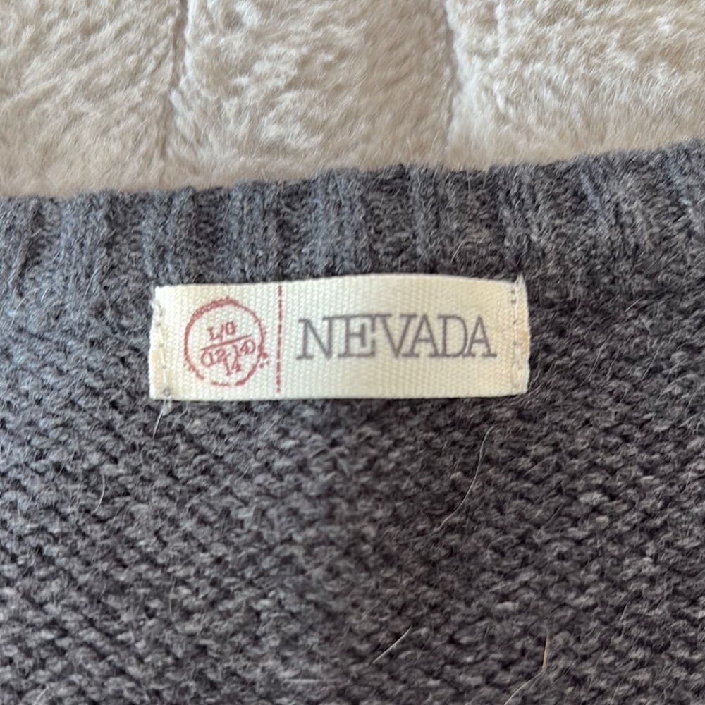 Gray Patterned Crew Neck Sweater - Picture 5 of 5